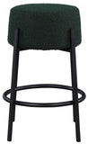Avalon Boucle Fabric / Iron / Foam Contemporary Green Boucle Fabric Counter Stool - 18" W x 18" D x 26.5" H