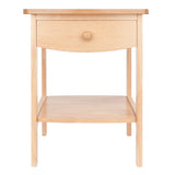 Winsome Wood Claire Curved Accent Table, Nightstand, Natural 82218-WINSOMEWOOD