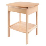 Winsome Wood Claire Curved Accent Table, Nightstand, Natural 82218-WINSOMEWOOD