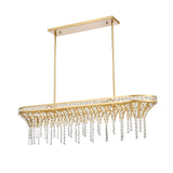 Fantania 36'' Wide 4-Light Linear Chandelier - Champagne Gold