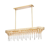 Fantania 36'' Wide 4-Light Linear Chandelier - Champagne Gold