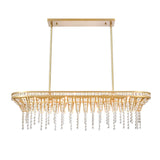 Fantania 36'' Wide 4-Light Linear Chandelier - Champagne Gold