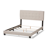 Baxton Studio Audrey Modern and Contemporary Light Beige Fabric Upholstered Full Size Bed