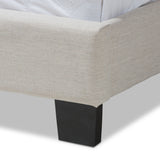 Baxton Studio Vivienne Modern and Contemporary Light Beige Fabric Upholstered Full Size Bed