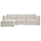 Contemporary Laf/raf Chaise Sofa W/ Knife Edge Tailoring