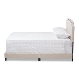 Baxton Studio Odette Modern and Contemporary Light Beige Fabric Upholstered Queen Size Bed