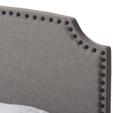 Baxton Studio Odette Modern and Contemporary Light Grey Fabric Upholstered King Size Bed