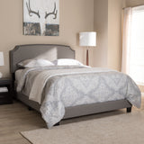 Baxton Studio Odette Modern and Contemporary Light Grey Fabric Upholstered King Size Bed