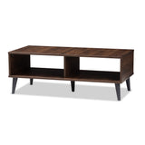 Pierre Mid-Century Modern Wood Coffee Table