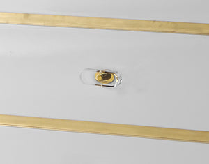 Esme Velvet / Engineered Wood / Metal Contemporary  Side Table - 24" W x 16" D x 26" H