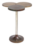 English Elm EE2964 Aluminum Mid Century Commercial Grade Accent Table Bronze, Antique Brass, Nickel Aluminum