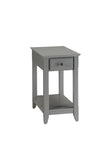 Bertie Transitional Accent Table Gray • Antique Bronze (Knob) 82838-ACME