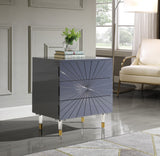 Starburst Acrylic / Engineered Wood Contemporary  Side Table - 24" W x 16" D x 26" H