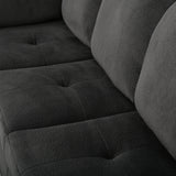 Canterbury Charcoal Fabric Sectional Set