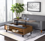 Avala Scandinavian Coffee Table with Lift Top Walnut (cc#) • Black 83140-ACME