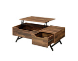 Throm Scandinavian Coffee Table with Lift Top Walnut (Teak Puzzle) • 83145-ACME