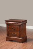 Alpine Furniture West Haven 2 Drawer Nightstand, Cappuccino 2202 Cappuccino Rubberwood Solids & Poplar Veneer 21.5 x 15.5 x 24