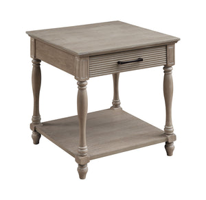 Ariolo Transitional End Table Antique White (Weathering White) 83222-ACME