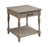 Ariolo Transitional End Table Antique White (Weathering White) 83222-ACME