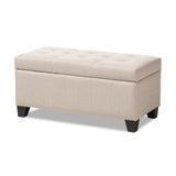 Michaela Modern Contemporary Fabric Upholstered Storage Ottoman