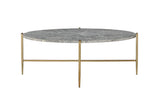 Tainte Contemporary Coffee Table Faux Marble & Champagne Finish 83475-ACME