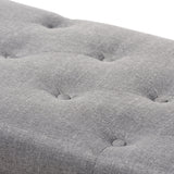 Baxton Studio Michaela Modern and Contemporary Grey Fabric Upholstered Storage Ottoman