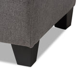 Baxton Studio Michaela Modern and Contemporary Grey Fabric Upholstered Storage Ottoman