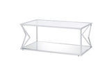 Virtue Contemporary Coffee Table Clear Glass & Chrome Finish 83480-ACME