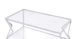 Virtue Contemporary Coffee Table Clear Glass & Chrome Finish 83480-ACME