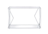 Virtue Contemporary Sofa Table Clear Glass & Chrome Finish 83484-ACME