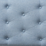 Baxton Studio Michaela Modern and Contemporary Light Blue Fabric Upholstered Storage Ottoman