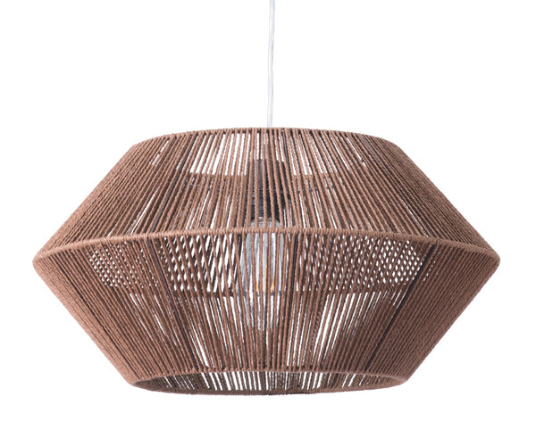 Zuo Modern Kendrick Steel, Paper Transitional Commercial Grade Ceiling Lamp Brown Steel, Paper