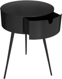 Bali Iron Contemporary Black Night Stand - 16" W x 16" D x 23" H