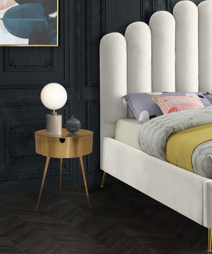 Bali Iron Contemporary Gold Night Stand - 16" W x 16" D x 23" H