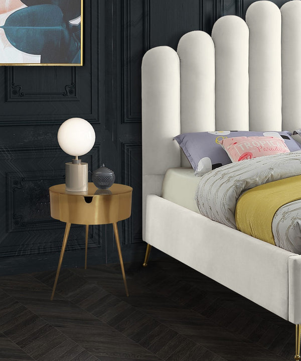 Bali Iron Contemporary Gold Night Stand - 16" W x 16" D x 23" H