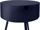 Bali Iron Contemporary Navy Night Stand - 16" W x 16" D x 23" H
