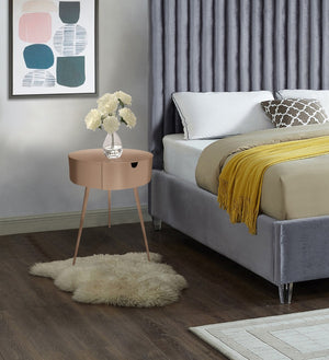 Bali Iron Contemporary Pink Night Stand - 16" W x 16" D x 23" H