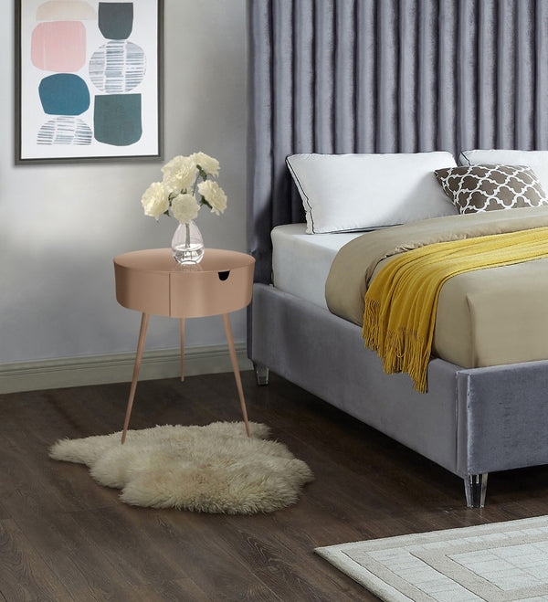 Bali Iron Contemporary Pink Night Stand - 16" W x 16" D x 23" H