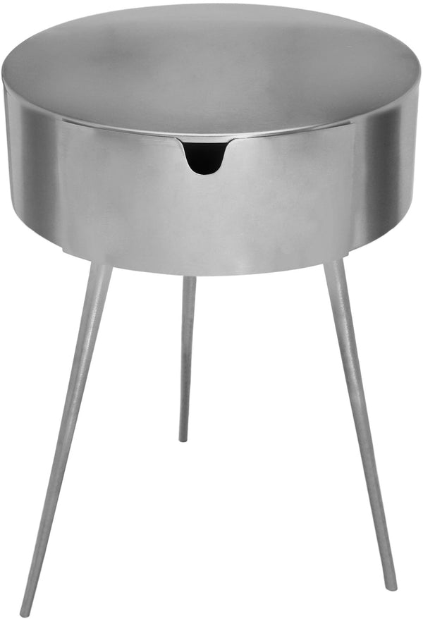 Bali Iron Contemporary Silver Night Stand - 16" W x 16" D x 23" H