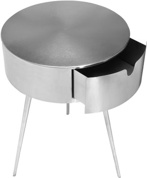 Bali Iron Contemporary Silver Night Stand - 16" W x 16" D x 23" H