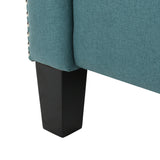 Cerelia Tufted Dark Teal Fabric Recliner Noble House
