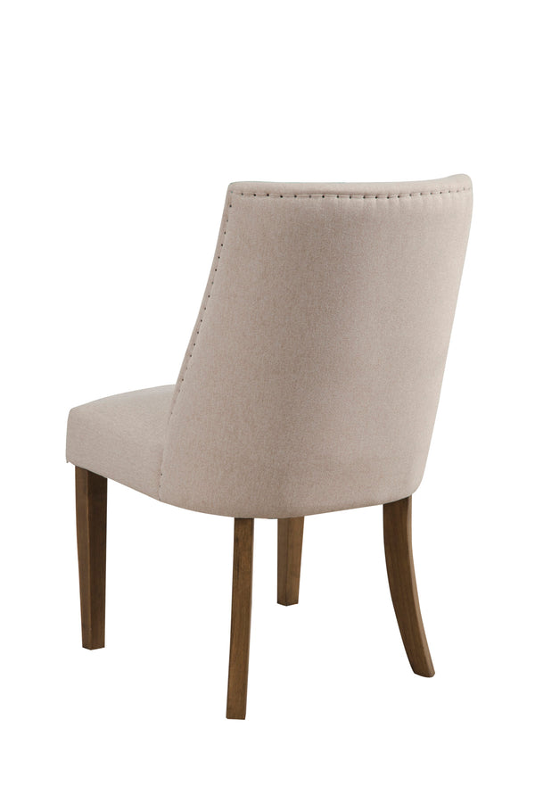 Alpine Furniture Kensington Set of 2 Upholstered Parson Chairs, Reclaimed Natural 2668-02 Reclaimed Natural Solid Pine and Plywood 21 x 22 x 36