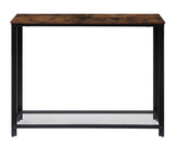 Taurus Industrial Sofa Table Rustic Oak & Black Finish 83964-ACME