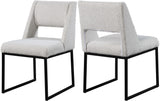 Jayce Boucle Fabric Contemporary Dining Chair - Set of 2