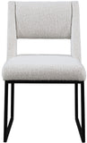 Jayce Boucle Fabric / Iron / Foam Contemporary Cream Boucle Fabric Dining Chair - 19" W x 22.5" D x 33" H