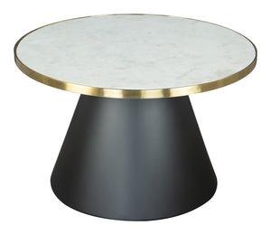 Zuo Modern Nuclear Marble, MDF, Stainless Steel, Iron Modern Commercial Grade Coffee Table White, Black, Gold Marble, MDF, Stainless Steel, Iron