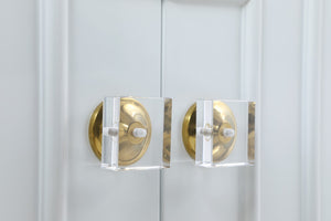 Cosmopolitan Acrylic / Engineered Wood / Stainless Steel Contemporary White Lacquer Side Table - 28" W x 18" D x 24" H