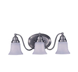 3-Light Satin Pewter Magnolia Sconce