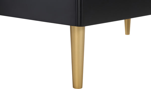 Zayne Engineered Wood / Metal Contemporary Black Chest - 36" W x 18" D x 49" H