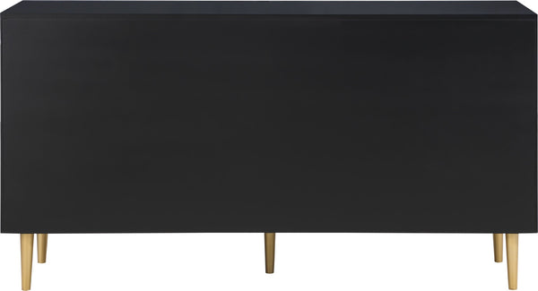 Zayne Engineered Wood / Metal Contemporary Black Dresser - 60" W x 18" D x 32" H